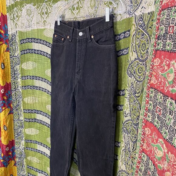 Vintage 1999 Black Denim Levis 512 Jeans Size 9 JR - Picture 7 of 16